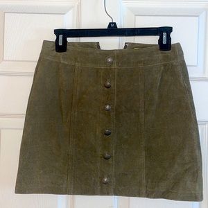 Suede Green Skirt